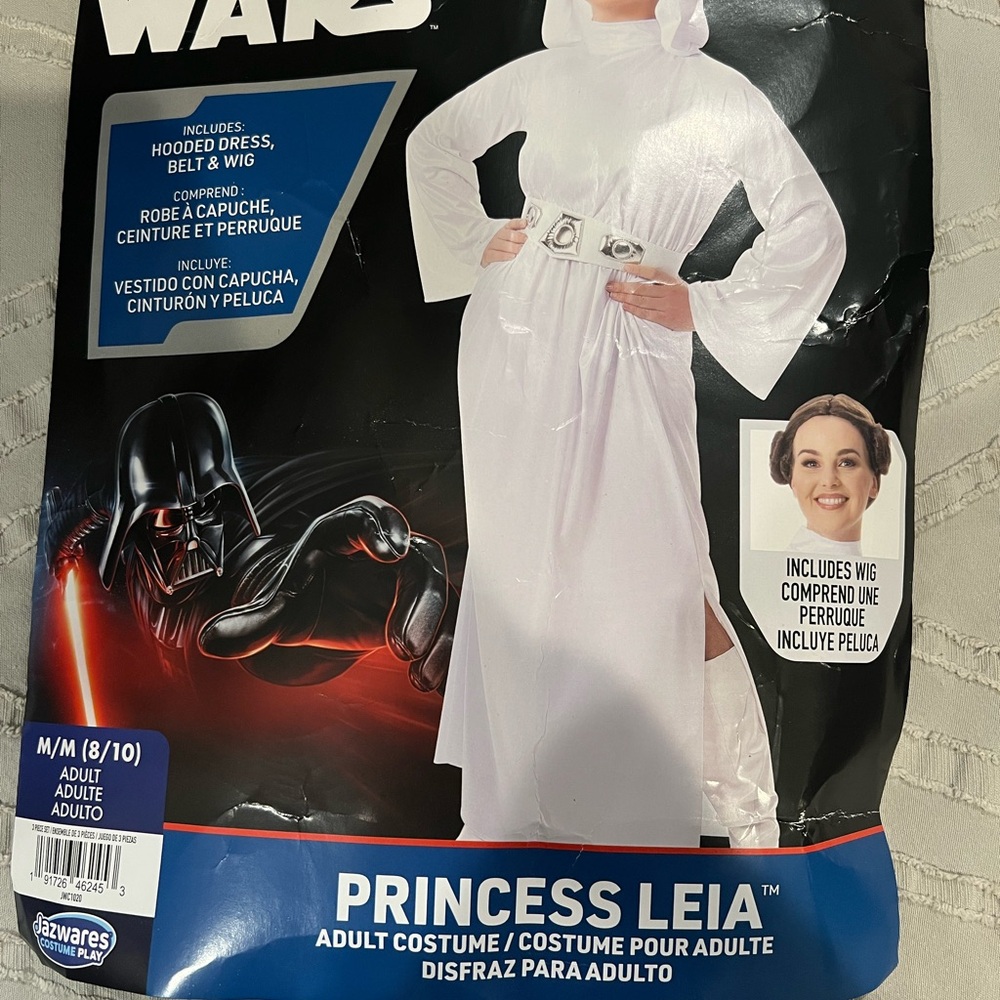 Princess Leia Women’s Costume with Wig and Belt